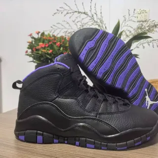 Tênis de basquete Air Jordan 10 Preto e Roxo Marcos da Carreira