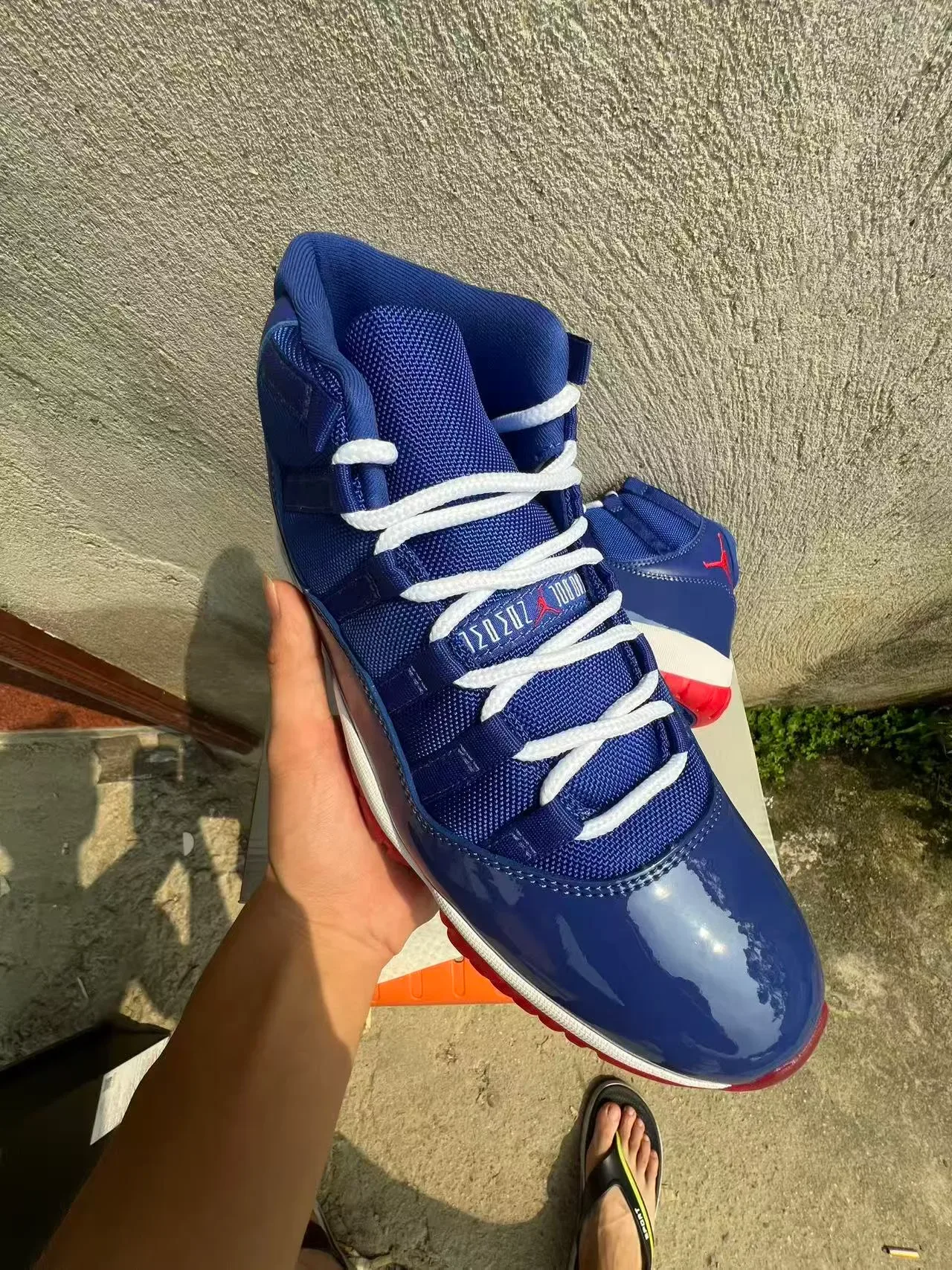 Air Jordan 11 Royal Blue White Red Basketball Shoes 2