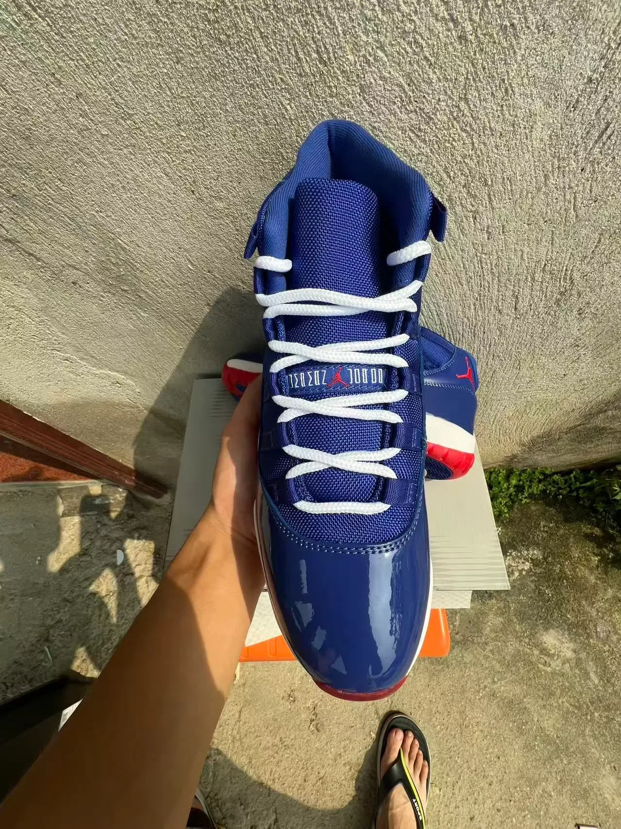 Air Jordan 11 Royal Blue White Red Basketball Shoes 3