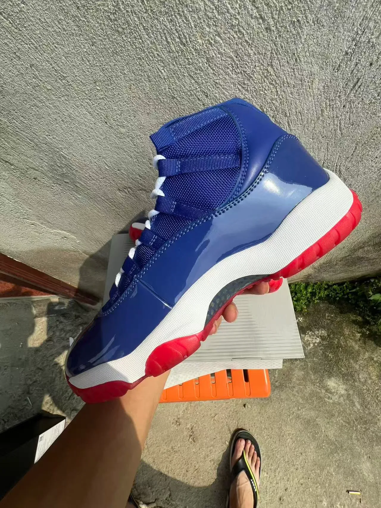 Air Jordan 11 Royal Blue White Red Basketball Shoes 5
