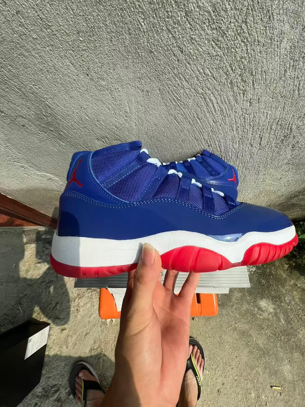 Air Jordan 11 Royal Blue White Red Basketball Shoes 7