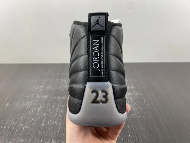 Air Jordan 12 Black and Gray Basketball Shoes 7