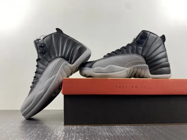 Air Jordan 12 Black and Gray Basketball Shoes 16