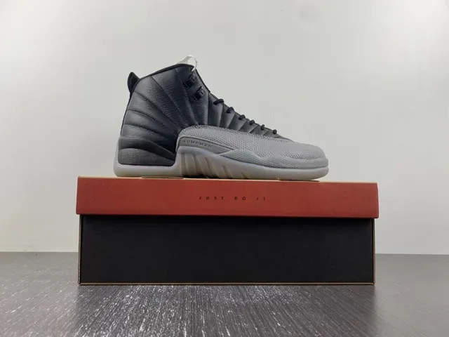 Air Jordan 12 Black and Gray Basketball Shoes 17