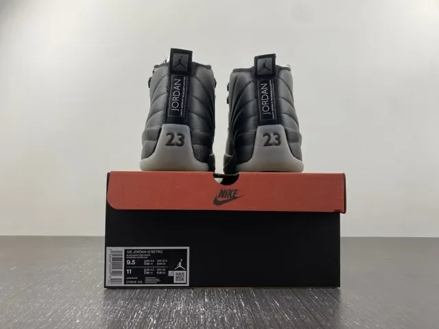 Air Jordan 12 Black and Gray Basketball Shoes 18