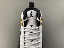 Tênis de basquete Air Jordan 12 branco preto dourado 6