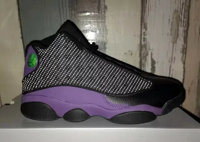 Air Jordan 13 Zapatos de Baloncesto Negro y Púrpura 5