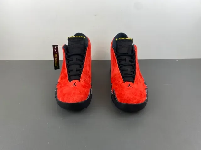 Air Jordan 14 أحذية كرة السلة الحمراء من السويدي بألياف الكربون 11