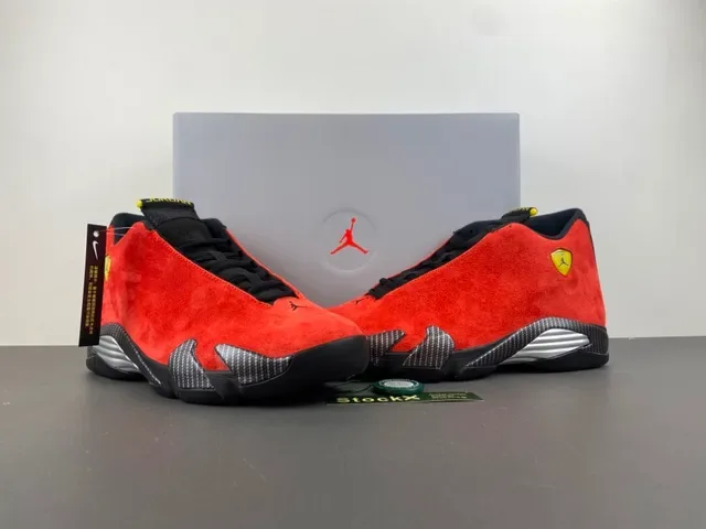 Air Jordan 14 أحذية كرة السلة الحمراء من السويدي بألياف الكربون 13
