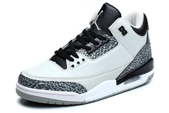 Air Jordan 3 Tênis de Basquete Preto Cimento Azul 11