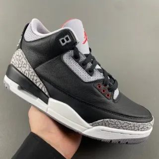 Tênis de basquete Air Jordan 3 Black Cement com estampa de elefante