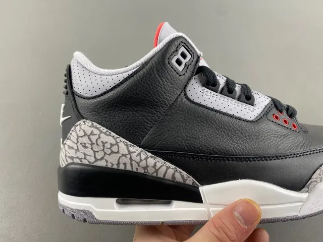 Zapatillas de baloncesto Air Jordan 3 Black Cement con estampado de elefante 3