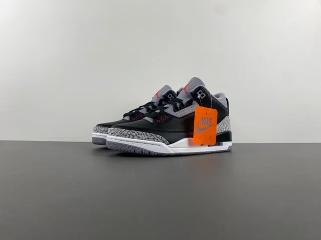 Zapatillas de baloncesto Air Jordan 3 Black Cement con estampado de elefante 10
