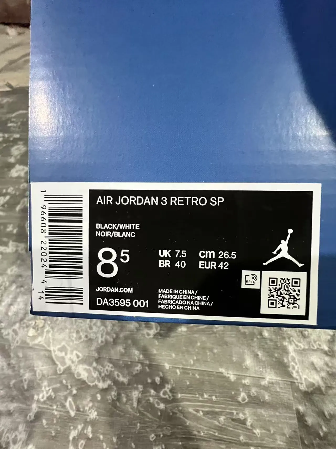 Air Jordan 3 Black White Basketball Shoes 10