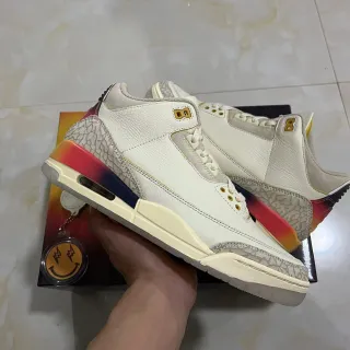 Tênis de basquete Air Jordan 3 Off-White com estampa de elefante e calcanhar degradê