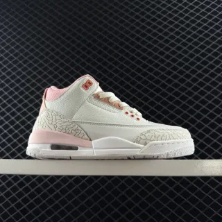 Zapatillas de baloncesto Air Jordan 3 Off-White con estampado de elefante rosa