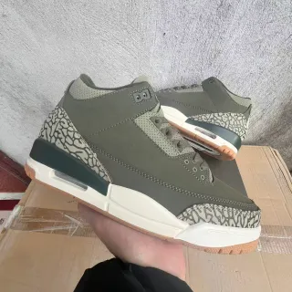 Air Jordan 3 橄榄绿爆裂纹篮球鞋
