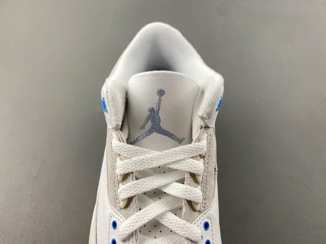 Air Jordan 3 সাদা হালকা ধূসর নীল বাস্কেটবল জুতো 6