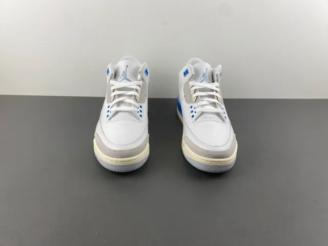 Air Jordan 3 সাদা হালকা ধূসর নীল বাস্কেটবল জুতো 11