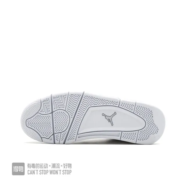 حذاء كرة السلة Air Jordan 4 أبيض بالكامل 2