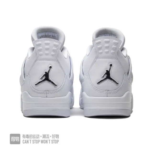 حذاء كرة السلة Air Jordan 4 أبيض بالكامل 3