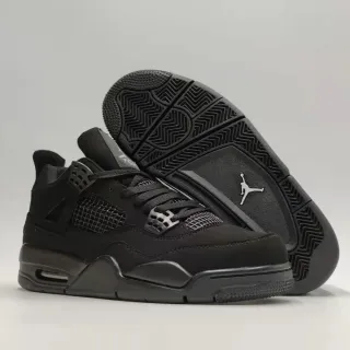 Tênis de basquete Air Jordan 4 preto monocromático