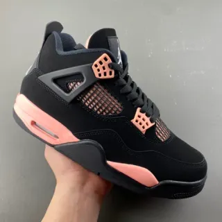 Tênis de basquete Air Jordan 4 preto e ouro rosa