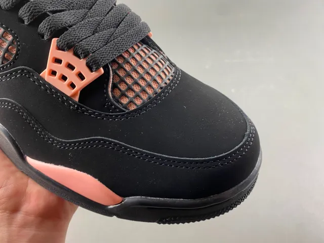 Air Jordan 4 Black Rose Gold Basketball Shoes 2