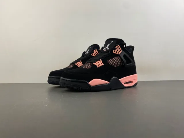 Air Jordan 4 Black Rose Gold Basketball Shoes 10