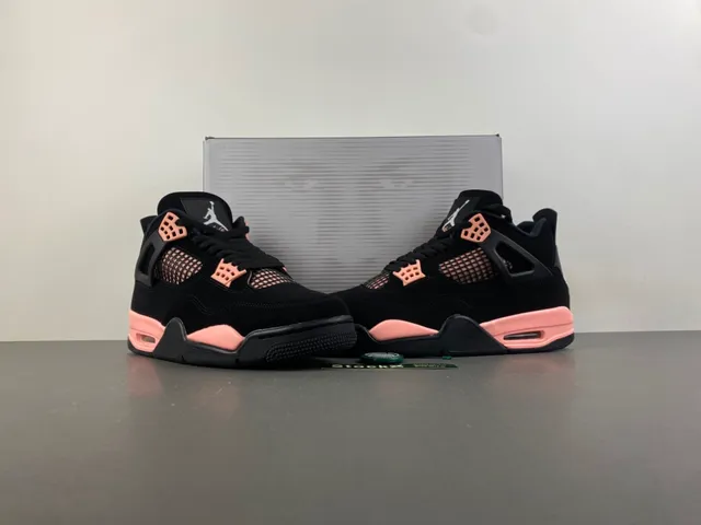 Air Jordan 4 Black Rose Gold Basketball Shoes 13