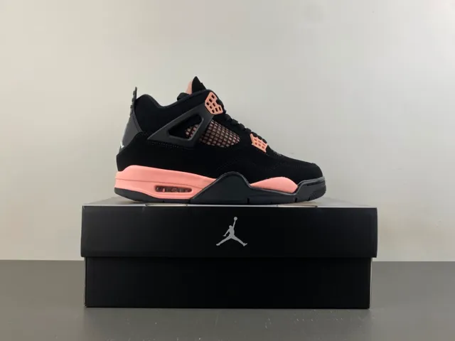 Air Jordan 4 Black Rose Gold Basketball Shoes 15