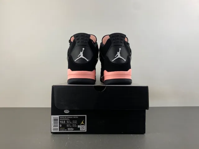 Air Jordan 4 Black Rose Gold Basketball Shoes 17