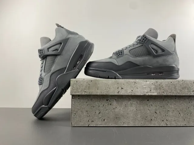 Air Jordan 4 Monocromático Gris Zapatillas de Baloncesto 14