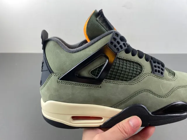 Chaussures de basketball Air Jordan 4 en daim vert olive 3