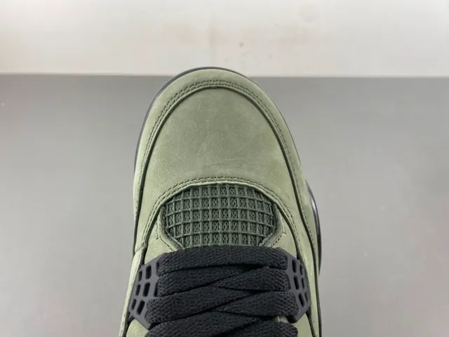 Chaussures de basketball Air Jordan 4 en daim vert olive 5