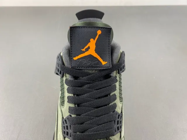 Chaussures de basketball Air Jordan 4 en daim vert olive 6