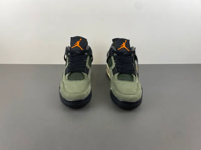Chaussures de basketball Air Jordan 4 en daim vert olive 11