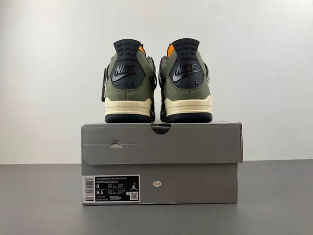Chaussures de basketball Air Jordan 4 en daim vert olive 17