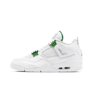 Tênis de basquete Air Jordan 4 Retro branco e verde