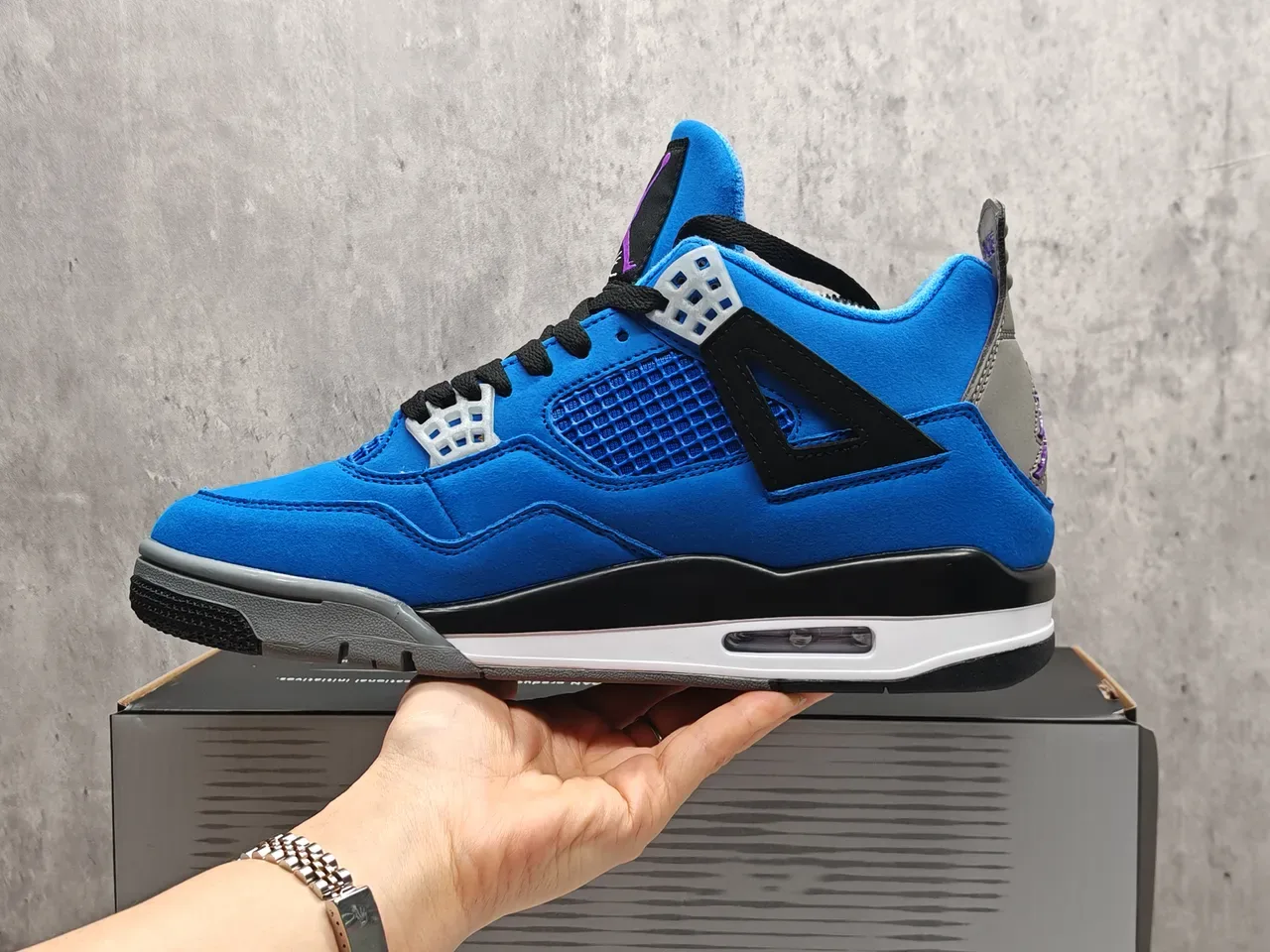 Air Jordan 4 أحذية كرة السلة أنتي أزرق رويال 3