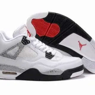 Air Jordan 4 Zapatillas de Baloncesto Blancas Negras Rojas