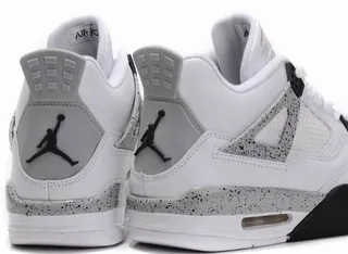 Air Jordan 4 সাদা কালো লাল বাস্কেটবল জুতো 3