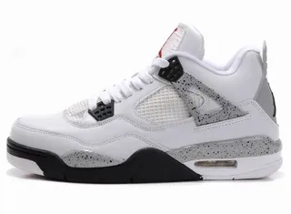 Air Jordan 4 সাদা কালো লাল বাস্কেটবল জুতো 6