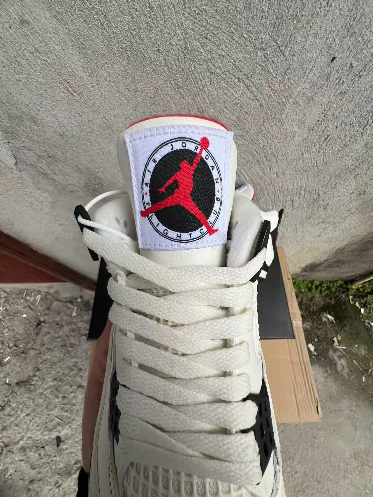 Zapatillas de baloncesto Air Jordan 4 blanco negro rojo 4