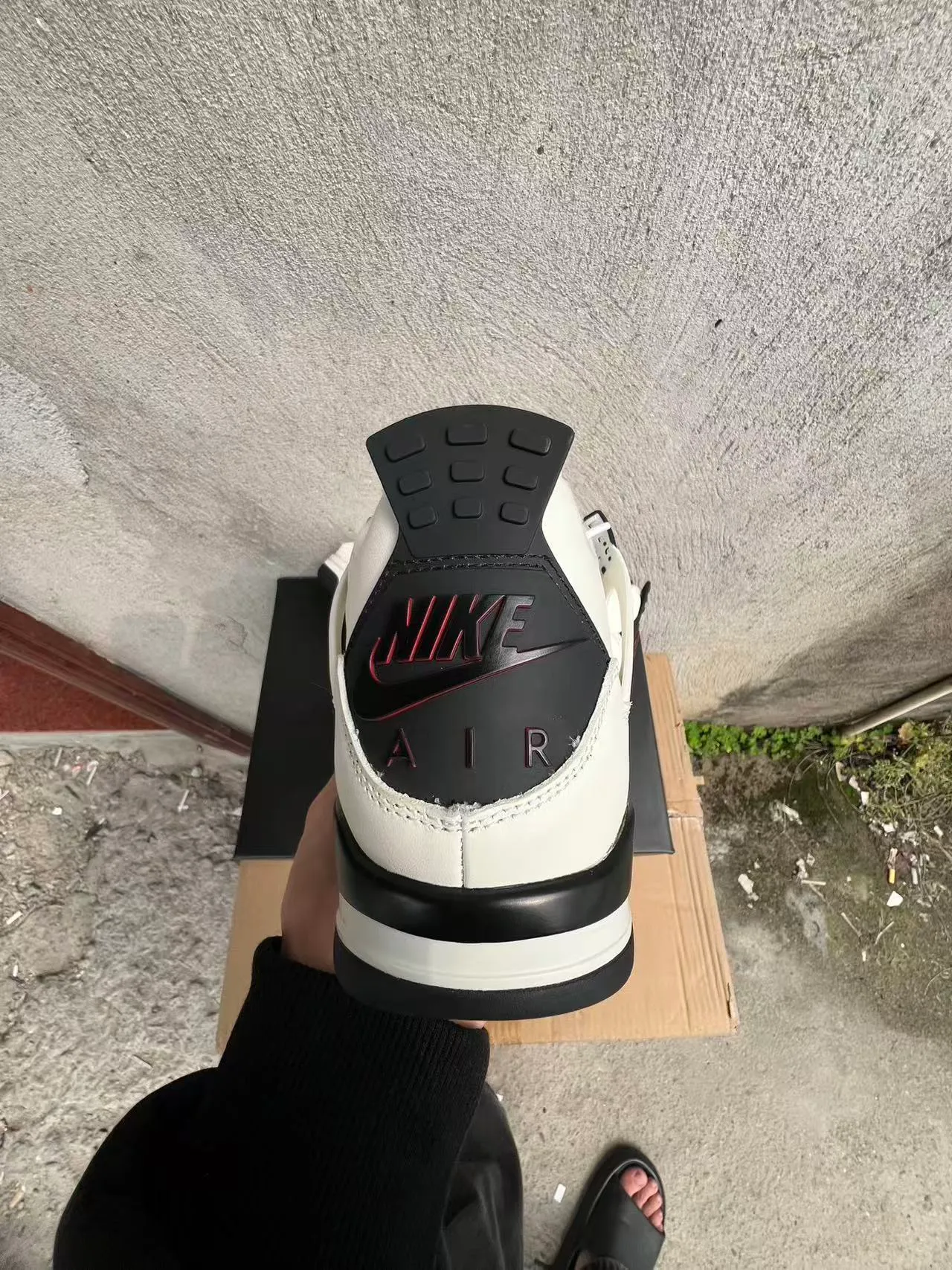 Zapatillas de baloncesto Air Jordan 4 blanco negro rojo 8