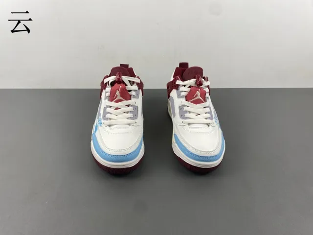 Tênis de basquete Air Jordan 4 branco azul vermelho dragão dourado 3
