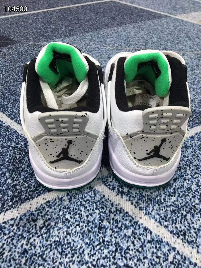 Air Jordan 4 أبيض رمادي أحمر أحذية كرة السلة 8