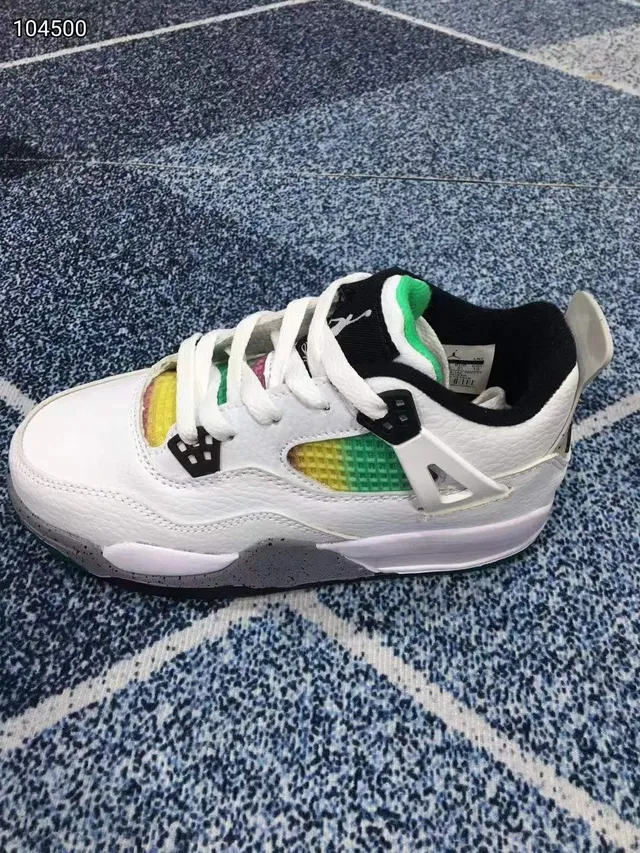 Air Jordan 4 أبيض رمادي أحمر أحذية كرة السلة 11