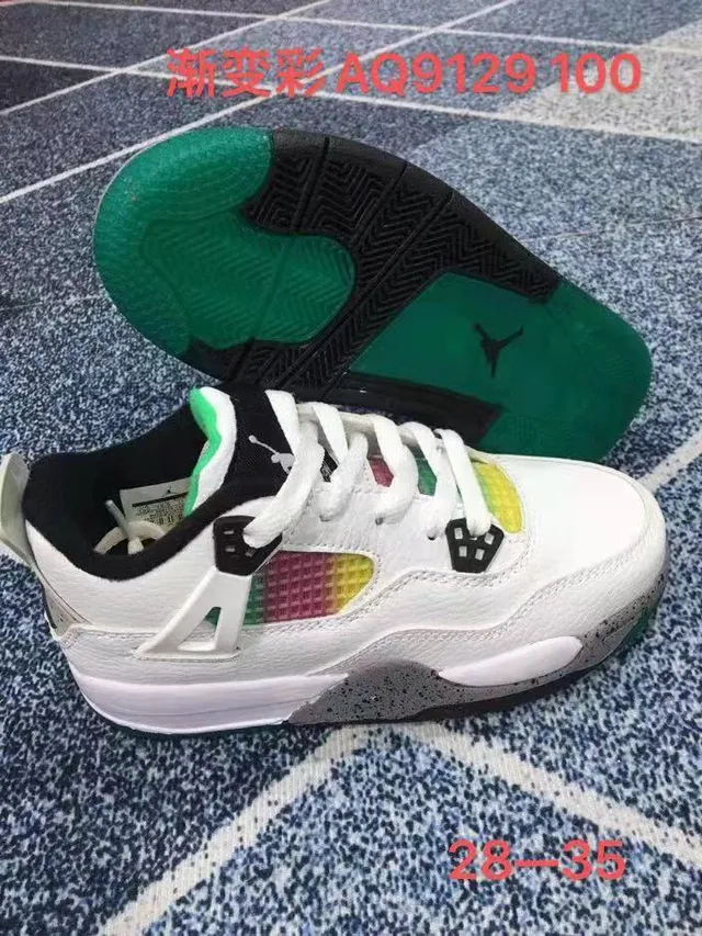 Air Jordan 4 أبيض رمادي أحمر أحذية كرة السلة 12