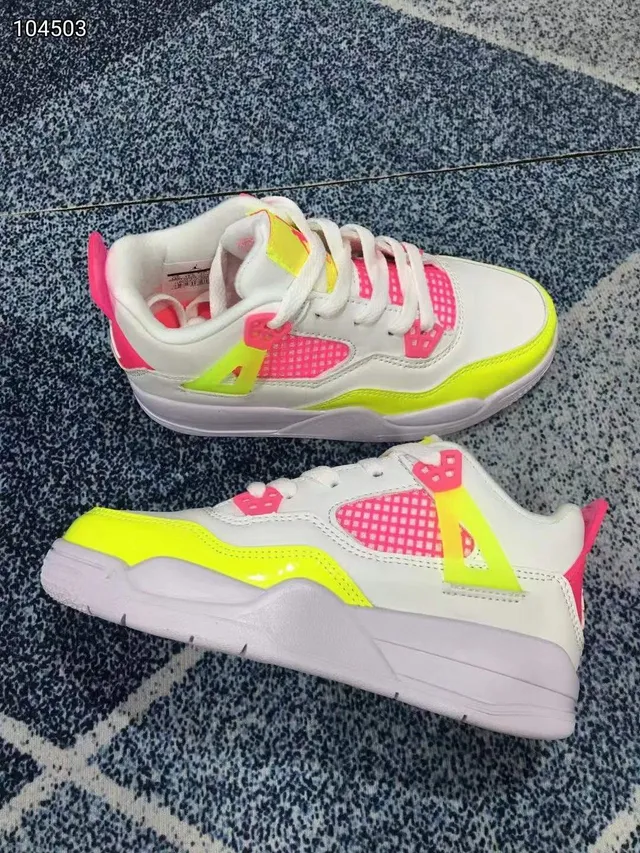 Air Jordan 4 أبيض رمادي أحمر أحذية كرة السلة 19